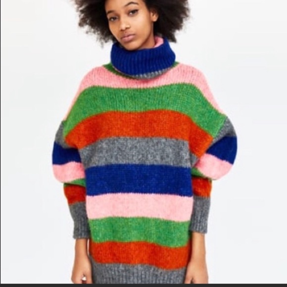 NWOT ZARA MULTICOLOR SWEATER - Picture 2 of 6